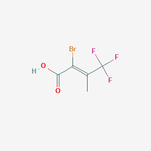 molecular formula C5H4BrF3O2 B1522074 (2Z)-2-bromo-4,4,4-trifluoro-3-methylbut-2-enoic acid CAS No. 885276-60-8