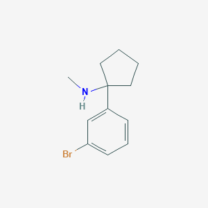 molecular formula C12H16BrN B15220742 1-(3-Bromophenyl)-N-methylcyclopentanamine 