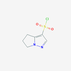 molecular formula C6H7ClN2O2S B15220755 5,6-Dihydro-4H-pyrrolo[1,2-B]pyrazole-3-sulfonyl chloride 