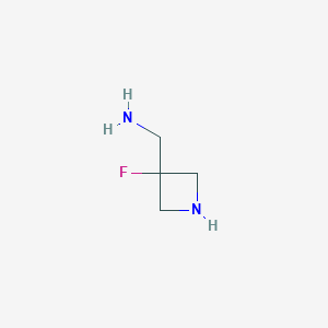 molecular formula C4H9FN2 B15220764 (3-Fluoroazetidin-3-yl)methanamine 