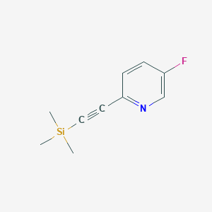 molecular formula C10H12FNSi B1522077 5-Fluoro-2-[2-(trimethylsilyl)ethynyl]pyridine CAS No. 884494-40-0