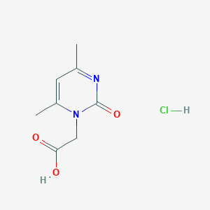 molecular formula C8H11ClN2O3 B1522083 盐酸(4,6-二甲基-2-氧代-2H-嘧啶-1-基)乙酸 CAS No. 1179377-17-3