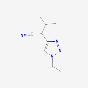 molecular formula C9H14N4 B15220851 2-(1-Ethyl-1H-1,2,3-triazol-4-yl)-3-methylbutanenitrile 