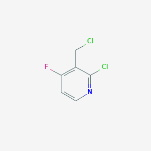 molecular formula C6H4Cl2FN B15220872 2-Chloro-3-(chloromethyl)-4-fluoropyridine 