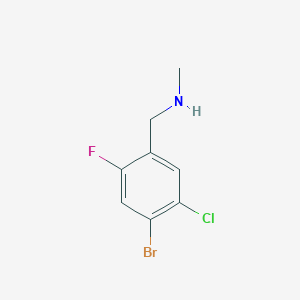 molecular formula C8H8BrClFN B15220873 1-(4-Bromo-5-chloro-2-fluorophenyl)-N-methylmethanamine 