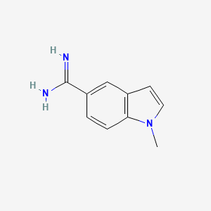 molecular formula C10H11N3 B15220880 1-Methyl-1h-indole-5-carboximidamide CAS No. 71889-74-2