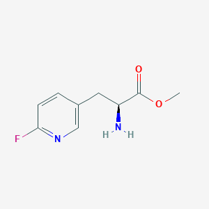 molecular formula C9H11FN2O2 B15220895 Methyl (S)-2-amino-3-(6-fluoropyridin-3-yl)propanoate 