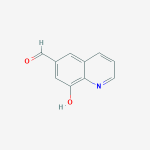 molecular formula C10H7NO2 B15220913 8-Hydroxyquinoline-6-carbaldehyde 