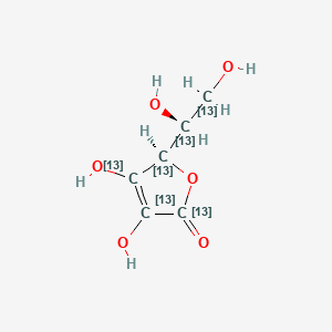 molecular formula C6H8O6 B15220918 (2R)-2-[(1R)-1,2-dihydroxy(1,2-13C2)ethyl]-3,4-dihydroxy-(2,3,4,5-13C4)2H-furan-5-one 