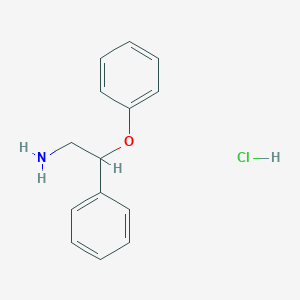 molecular formula C14H16ClNO B1522092 盐酸(2-氨基-1-苯乙氧基)苯 CAS No. 111143-04-5