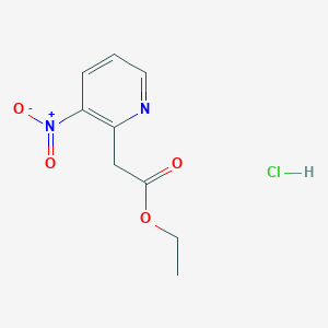 molecular formula C9H11ClN2O4 B15220937 Ethyl 2-(3-nitropyridin-2-yl)acetate hydrochloride 