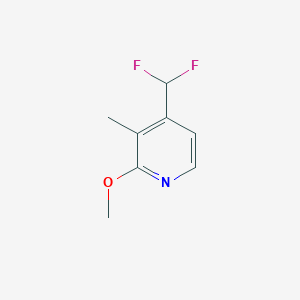 molecular formula C8H9F2NO B15220958 4-(Difluoromethyl)-2-methoxy-3-methylpyridine 