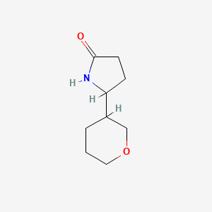 molecular formula C9H15NO2 B15220962 5-(Tetrahydro-2H-pyran-3-yl)pyrrolidin-2-one 