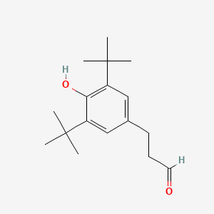 molecular formula C17H26O2 B15220968 Benzenepropanal, 3,5-bis(1,1-dimethylethyl)-4-hydroxy- 