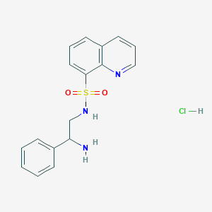 molecular formula C17H18ClN3O2S B15220978 N-(2-amino-2-phenylethyl)quinoline-8-sulfonamide hydrochloride 