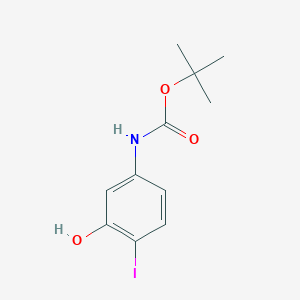 molecular formula C11H14INO3 B15220987 tert-Butyl (3-hydroxy-4-iodophenyl)carbamate 