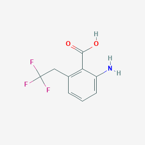 molecular formula C9H8F3NO2 B15221007 2-Amino-6-(2,2,2-trifluoroethyl)benzoic acid 