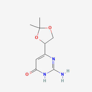 4(3H)-Pyrimidinone, 2-amino-6-(2,2-dimethyl-1,3-dioxolan-4-yl)-