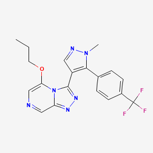 3-(1-methyl-5-(4-(trifluoromethyl)phenyl)-1H-pyrazol-4-yl)-5-propoxy-[1,2,4]triazolo[4,3-a]pyrazine