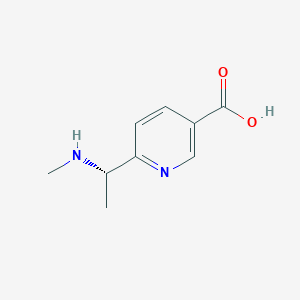 molecular formula C9H12N2O2 B15221059 (S)-6-(1-(Methylamino)ethyl)nicotinic acid 