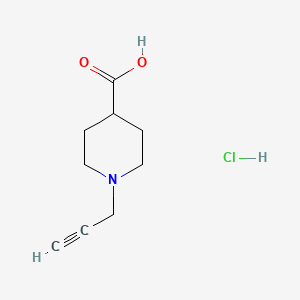 molecular formula C9H14ClNO2 B1522106 1-(丙-2-炔-1-基)哌啶-4-羧酸盐酸盐 CAS No. 1193388-82-7