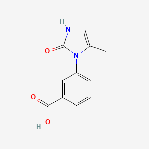molecular formula C11H10N2O3 B1522107 3-(5-甲基-2-氧代-2,3-二氢-1H-咪唑-1-基)苯甲酸 CAS No. 1197911-98-0