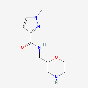 molecular formula C10H16N4O2 B15221133 1-Methyl-N-(morpholin-2-ylmethyl)-1H-pyrazole-3-carboxamide 