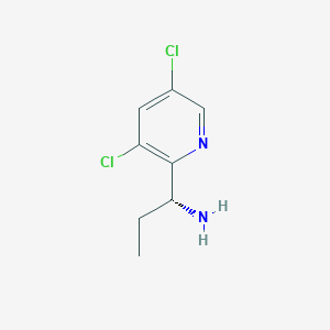 molecular formula C8H10Cl2N2 B15221159 (R)-1-(3,5-Dichloropyridin-2-yl)propan-1-amine 