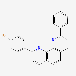 molecular formula C24H15BrN2 B15221180 2-(4-Bromophenyl)-9-phenyl-1,10-phenanthroline 