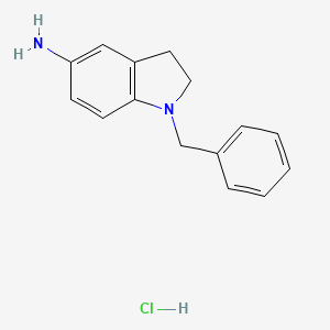 molecular formula C15H17ClN2 B1522119 1-苄基-2,3-二氢-1H-吲哚-5-胺盐酸盐 CAS No. 1210277-79-4