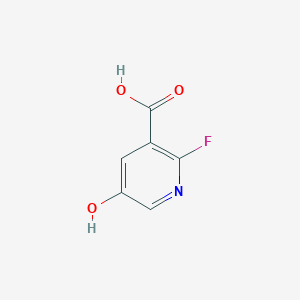 molecular formula C6H4FNO3 B15221204 2-Fluoro-5-hydroxynicotinic acid 