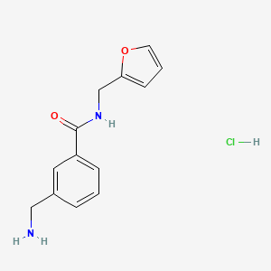 molecular formula C13H15ClN2O2 B1522121 3-(氨甲基)-N-(呋喃-2-基甲基)苯甲酰胺盐酸盐 CAS No. 1193389-67-1