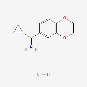 molecular formula C12H16ClNO2 B1522122 环丙基(2,3-二氢-1,4-苯并二氧杂环-6-基)甲胺盐酸盐 CAS No. 1193388-06-5