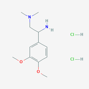 molecular formula C12H22Cl2N2O2 B1522127 [2-氨基-2-(3,4-二甲氧基苯基)乙基]二甲胺二盐酸盐 CAS No. 1209536-64-0