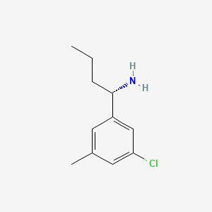 molecular formula C11H16ClN B15221289 (S)-1-(3-Chloro-5-methylphenyl)butan-1-amine 