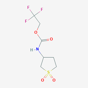 molecular formula C7H10F3NO4S B1522130 2,2,2-三氟乙基 N-(1,1-二氧代-1lambda6-硫杂环己烷-3-基)氨基甲酸酯 CAS No. 1197746-50-1