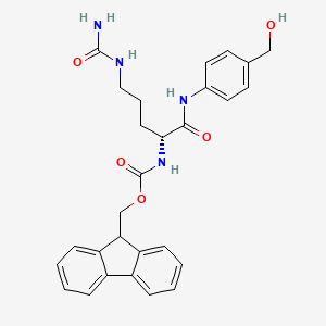 (9H-Fluoren-9-yl)methyl (R)-(1-((4-(hydroxymethyl)phenyl)amino)-1-oxo-5-ureidopentan-2-yl)carbamate