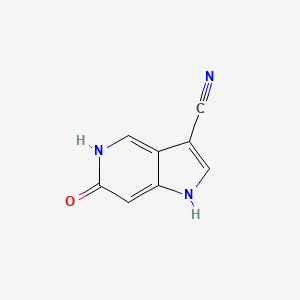 molecular formula C8H5N3O B15221349 6-Oxo-5,6-dihydro-1H-pyrrolo[3,2-c]pyridine-3-carbonitrile 