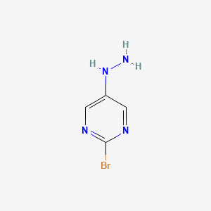 molecular formula C4H5BrN4 B15221388 2-Bromo-5-hydrazinylpyrimidine 