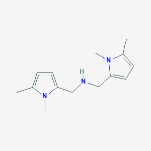 molecular formula C14H21N3 B1522139 bis[(1,5-dimethyl-1H-pyrrol-2-yl)methyl]amine CAS No. 1209276-40-3
