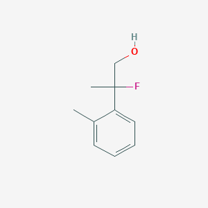 molecular formula C10H13FO B15221392 2-Fluoro-2-(o-tolyl)propan-1-ol 