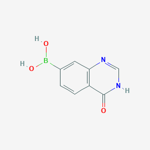 molecular formula C8H7BN2O3 B15221397 (4-Hydroxyquinazolin-7-yl)boronic acid 