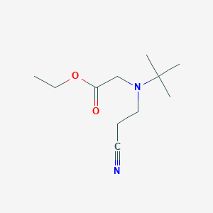 molecular formula C11H20N2O2 B1522141 Ethyl 2-[tert-butyl(2-cyanoethyl)amino]acetate CAS No. 1210400-73-9