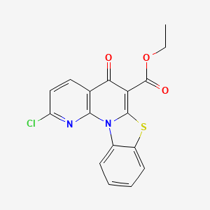 Ethyl 2-chloro-5-oxo-5H-benzo[4,5]thiazolo[3,2-a][1,8]naphthyridine-6-carboxylate