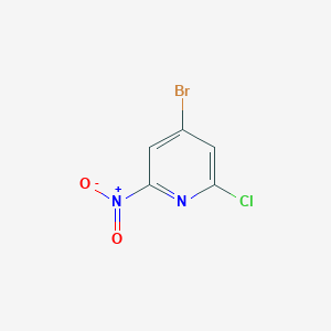 molecular formula C5H2BrClN2O2 B15221426 4-Bromo-2-chloro-6-nitropyridine 