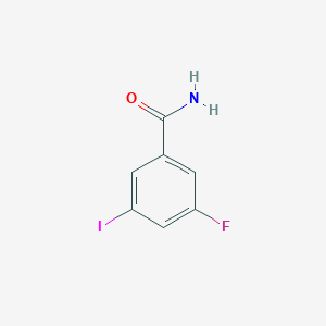 molecular formula C7H5FINO B15221429 3-Fluoro-5-iodobenzamide 