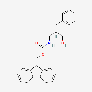 molecular formula C25H25NO3 B15221431 (9H-Fluoren-9-yl)methyl (2-benzyl-3-hydroxypropyl)carbamate 