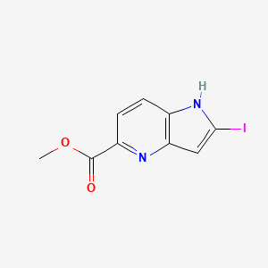 molecular formula C9H7IN2O2 B15221437 methyl 2-iodo-1H-pyrrolo[3,2-b]pyridine-5-carboxylate 