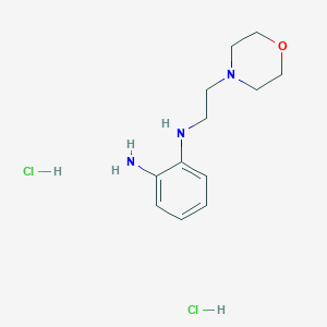 molecular formula C12H21Cl2N3O B1522144 1-N-[2-(morpholin-4-yl)ethyl]benzene-1,2-diamine dihydrochloride CAS No. 1197845-10-5