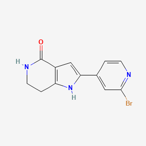 molecular formula C12H10BrN3O B15221440 2-(2-Bromopyridin-4-yl)-6,7-dihydro-1H-pyrrolo[3,2-c]pyridin-4(5H)-one 